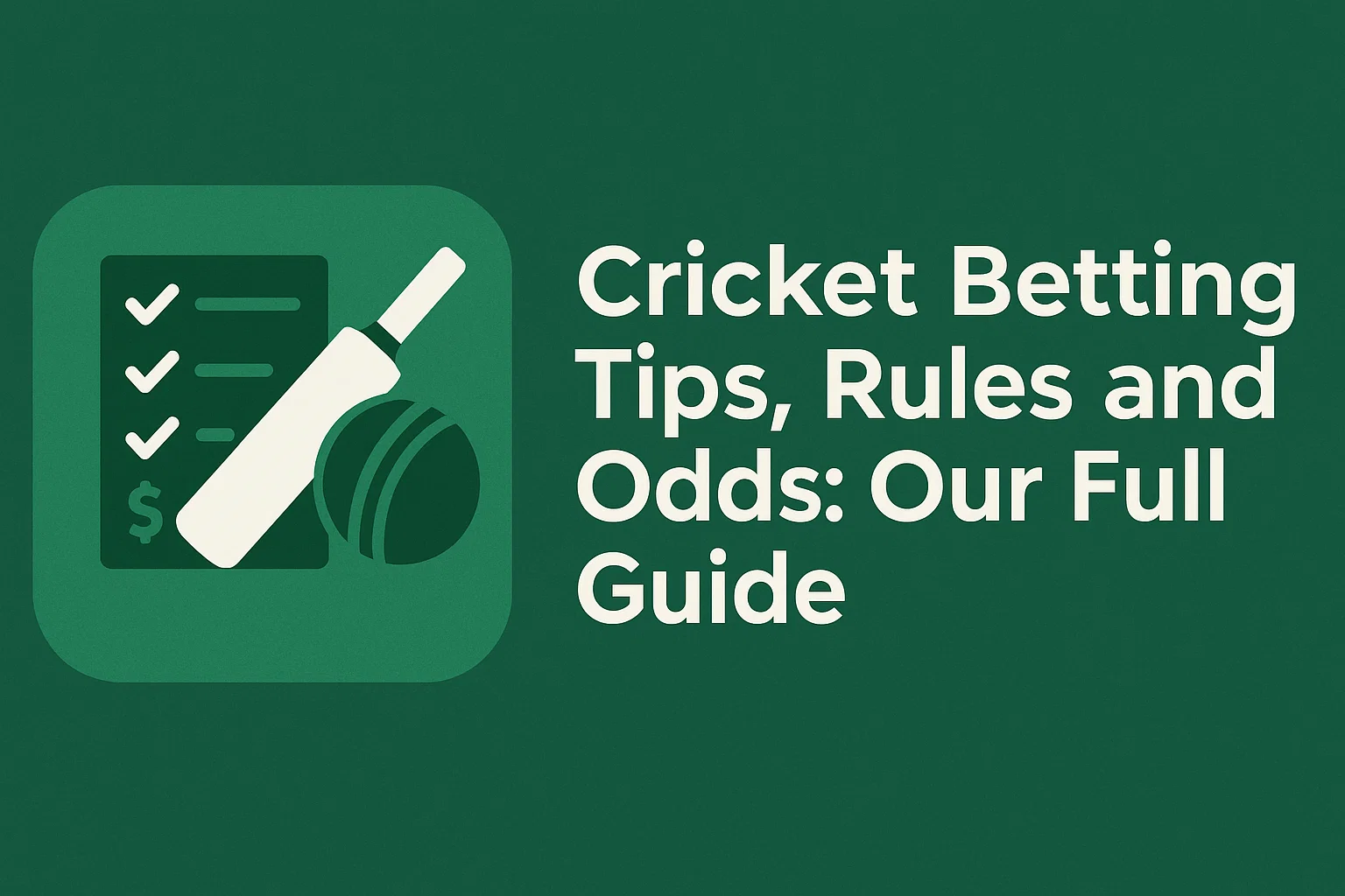 Cricket Betting Tips, Rules and Odds: Our Full Guide