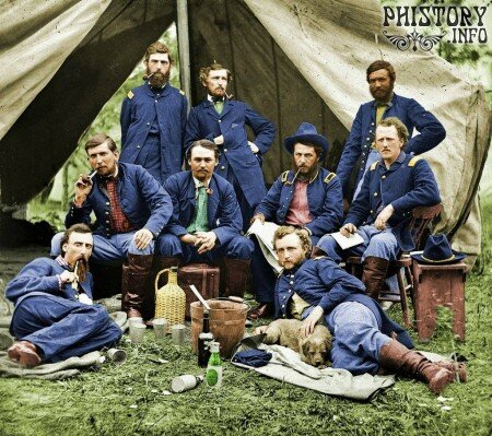 Раскрашенные фотографии времен Гражданской войны. США. 1861-1865 года.