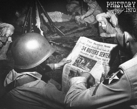 Фотографии, сделанные после завершения массовых столкновений в Детройте. США. 21 июня 1943 года. Часть 2.