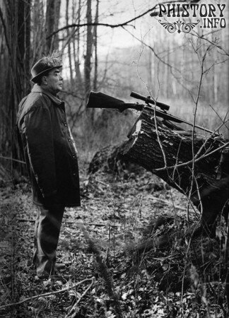 Л. И. Брежнев во время охоты.